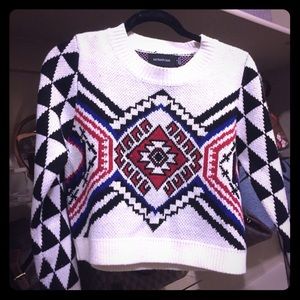 Mink pink crop sweater